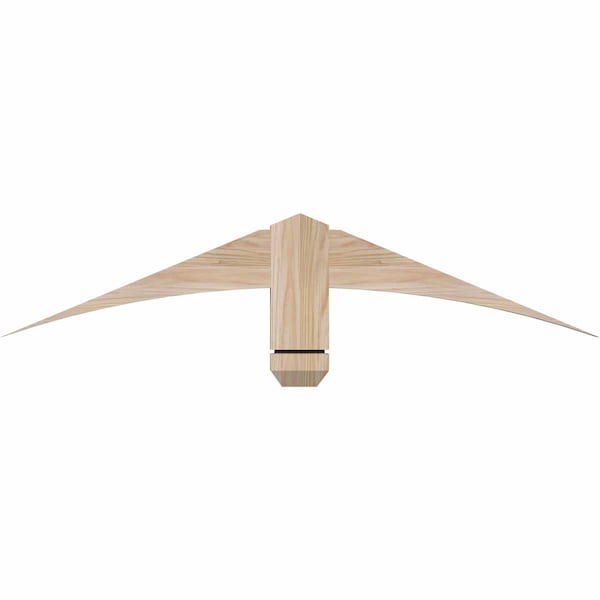 Ekena Millwork Bellingham Smooth Timber Gable Bracket, Douglas Fir, 36"W x 7"H x 1 1/2"D x 3 1/2"F, 5/12 Pitch GBW036X07X0204BEL00SDF - main
